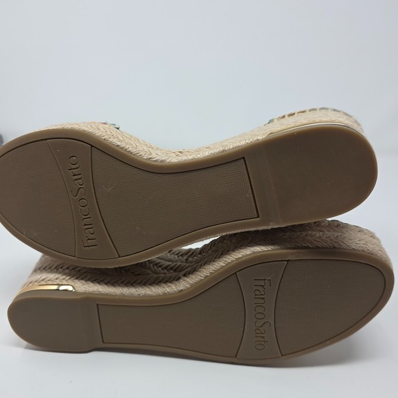 Franco Sarto Womens Rainbow Espadrille Wedge‎ Sandals Ankle Strap New - Picture 7 of 8